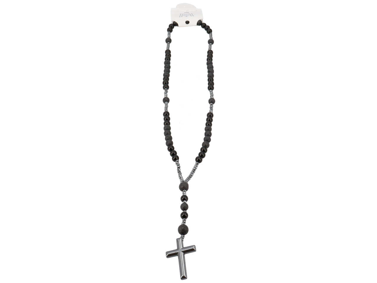COLLANA ROSARIO CON PIETRE NERE ACCL9056