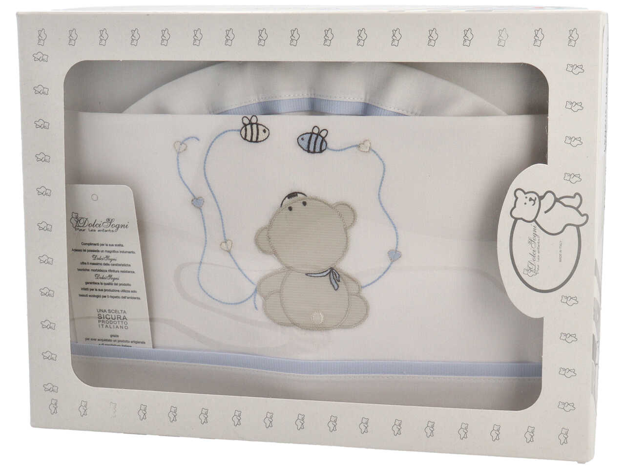 SET LENZUOLA CULLA RICAMATO CIELO SLC6037-001