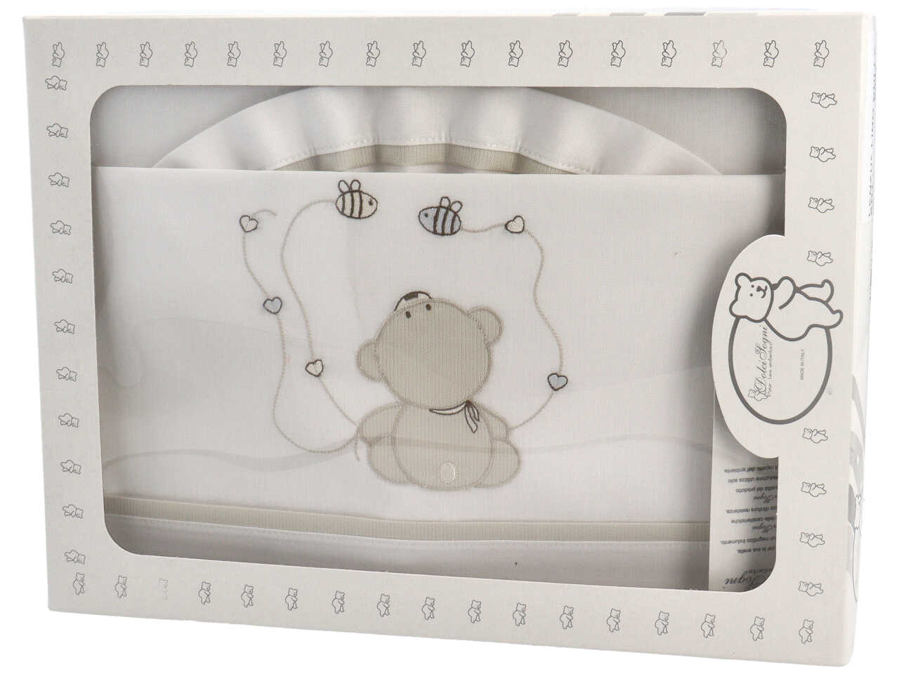 SET LENZUOLA CULLA RICAMATO PANNA SLC6037-004