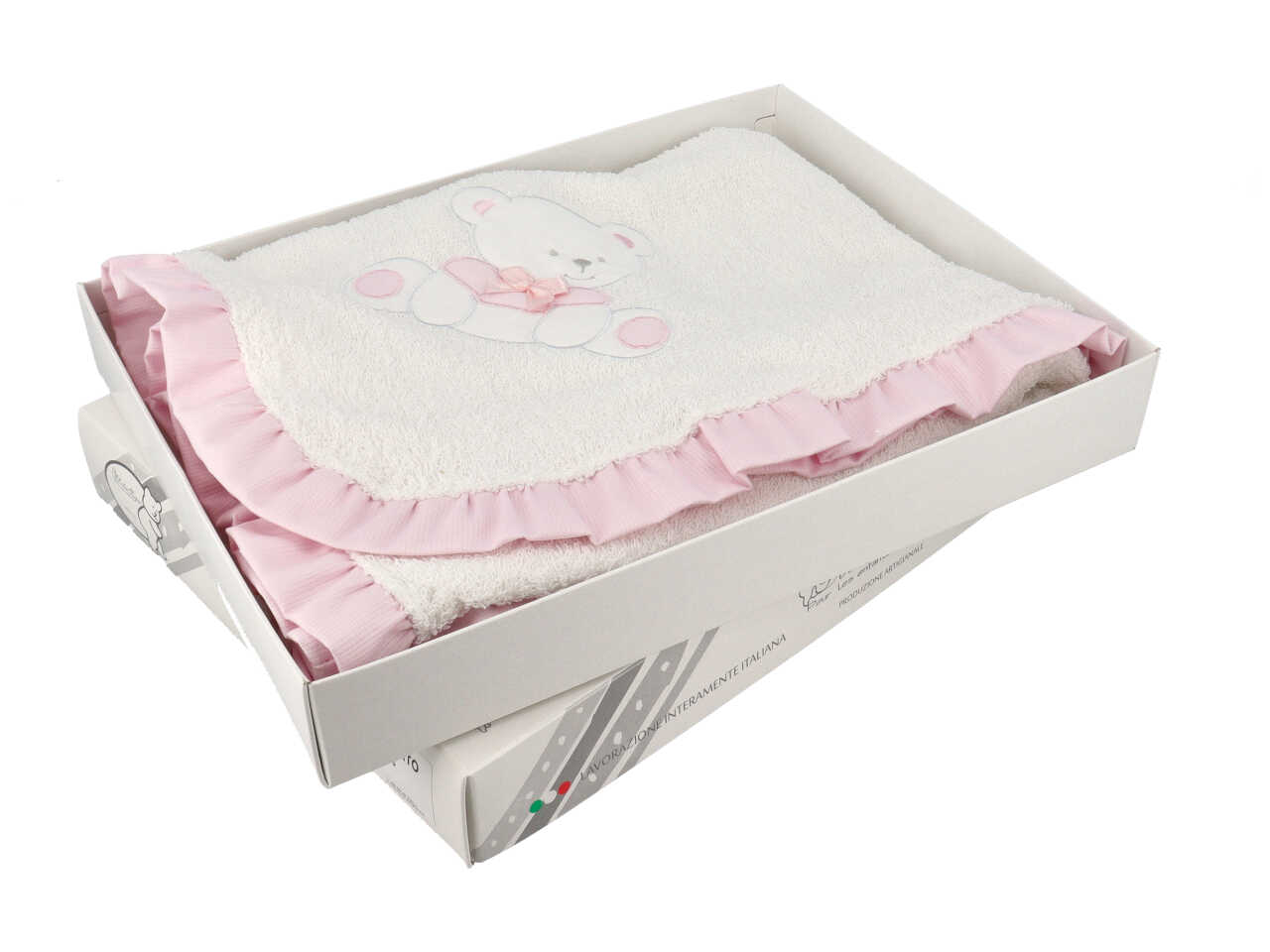 TELO SPUGNA RICAMATO ROSA ASB6005-002