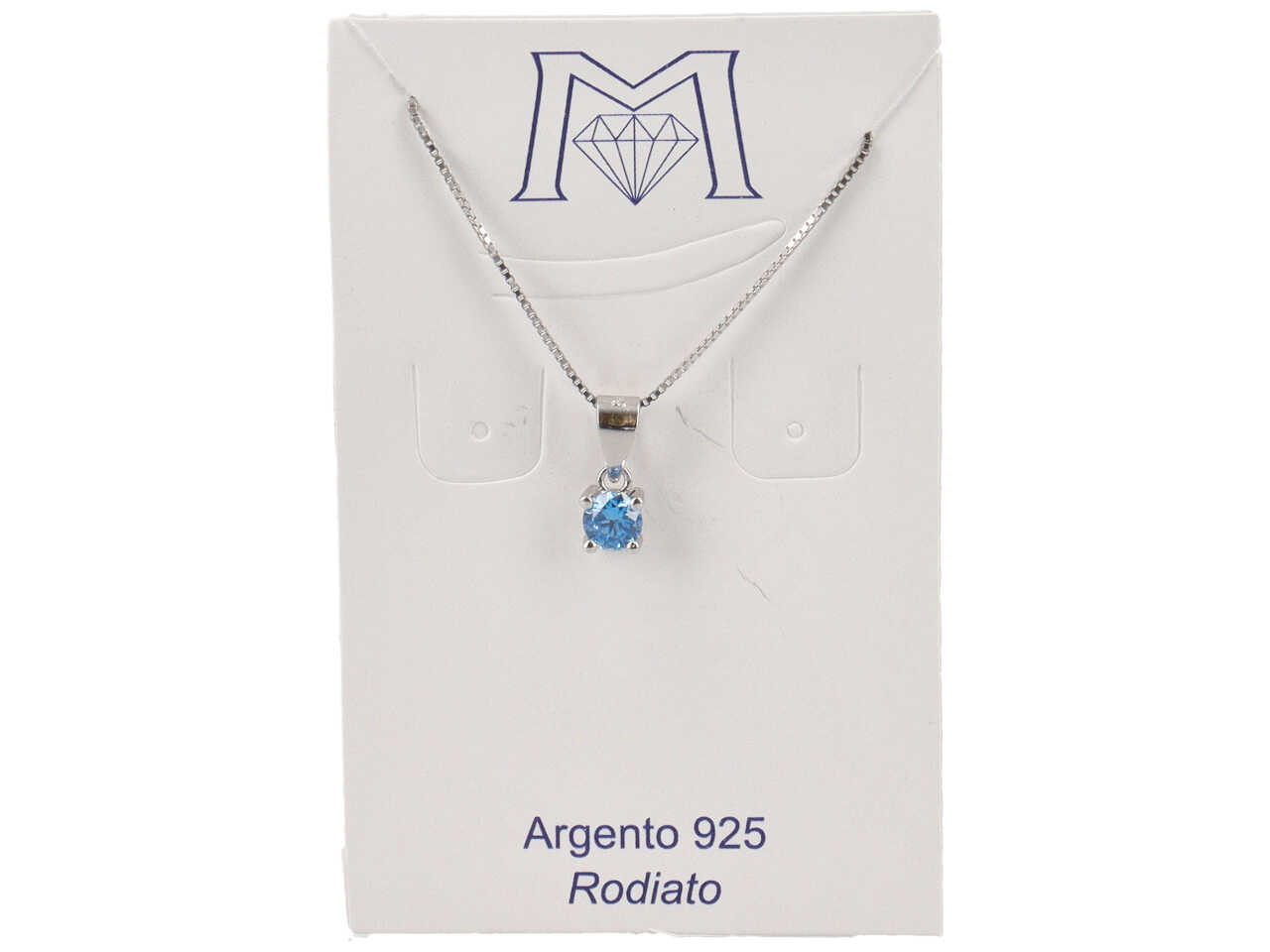 COLLANA C/PENDENTE P.LUCE 4,5MM ACQUA M.PD4394A