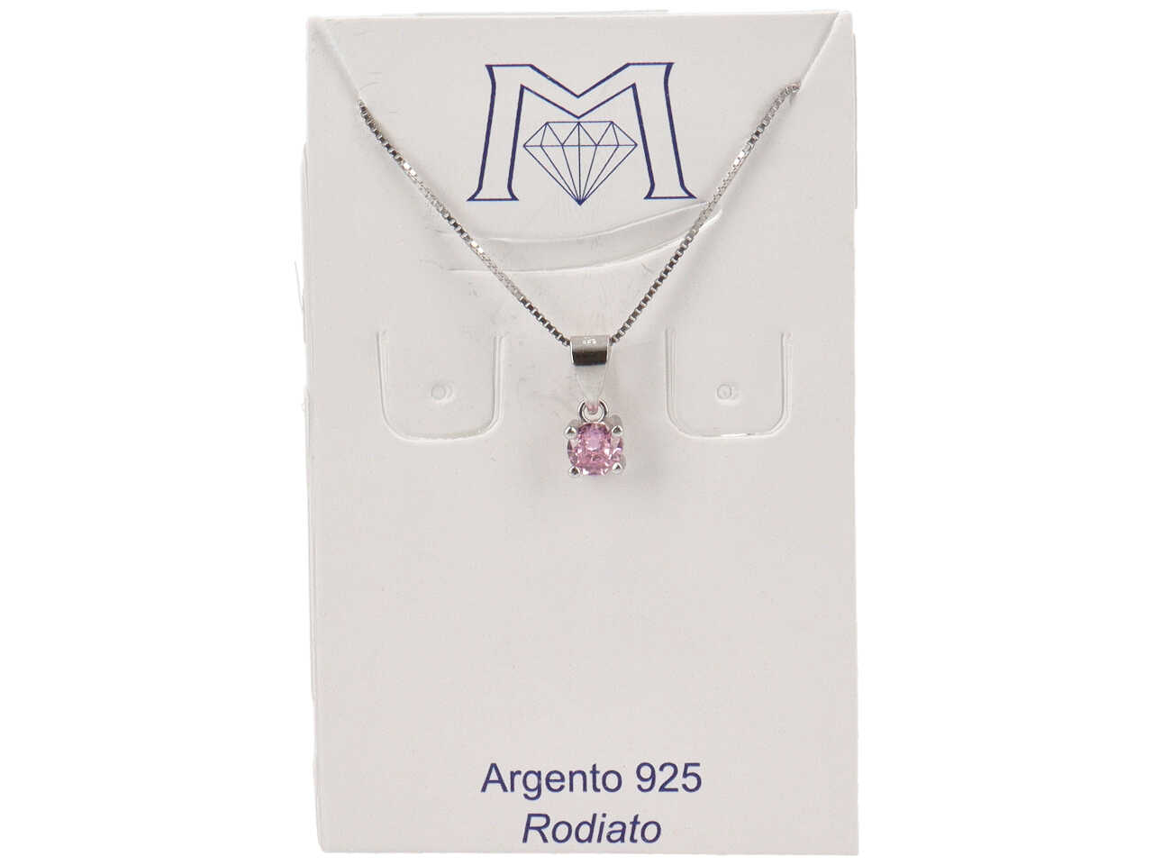 COLLANA C/PENDENTE PUNTO LUCE 4,5MM ROSA PD4394I