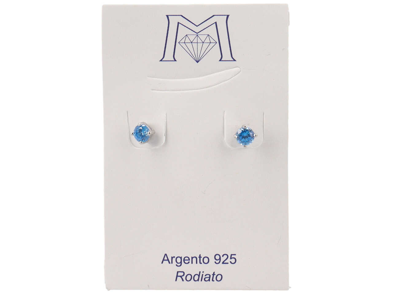 ORECCHINI PUNTO LUCE 4,5MM 4 PUNTE ACQUA M.OR1405A