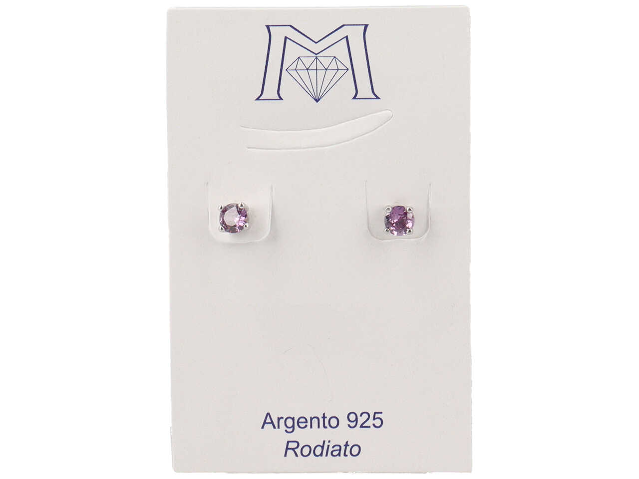 ORECCHINI PUNTO LUCE 4,5MM 4 PUNTE VIOLET OR1405C