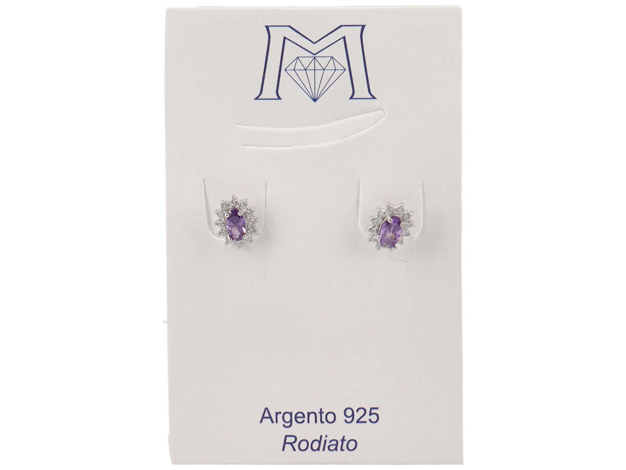 ORECCHINI PIETRA OVALE VIOLET OR1102C