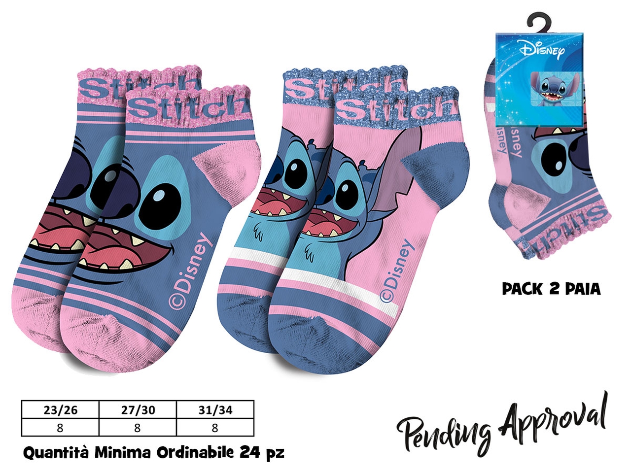 CALZINI MINI 2 PAIA STITCH D11565 MC CALZINI MINI 2 PAIA STITCH D11565 MC