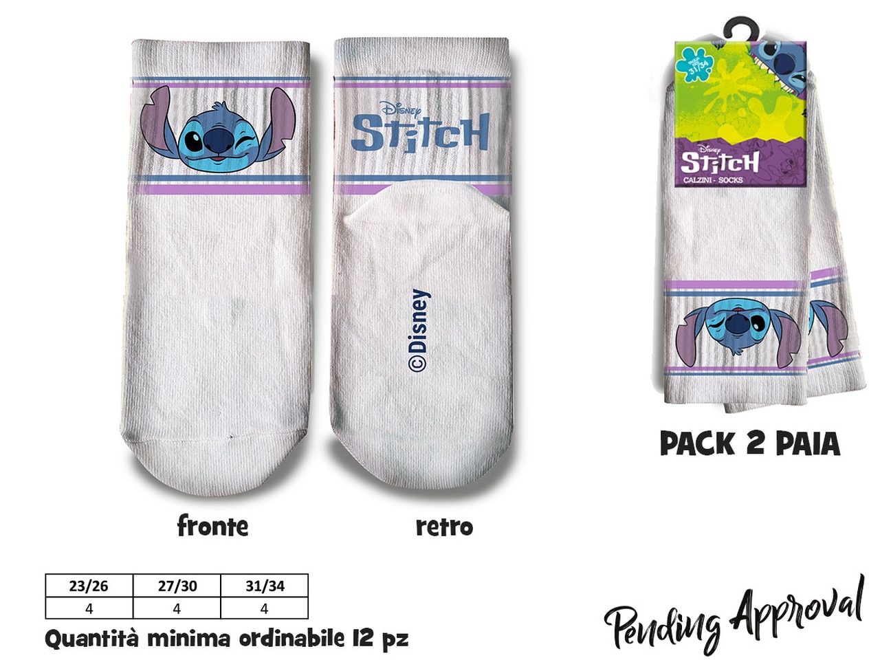 CALZINI SPORT KIDS STITCH SET 2 PAIA D11994 MC CALZINI SPORT KIDS STITCH SET 2 PAIA D11994 MC