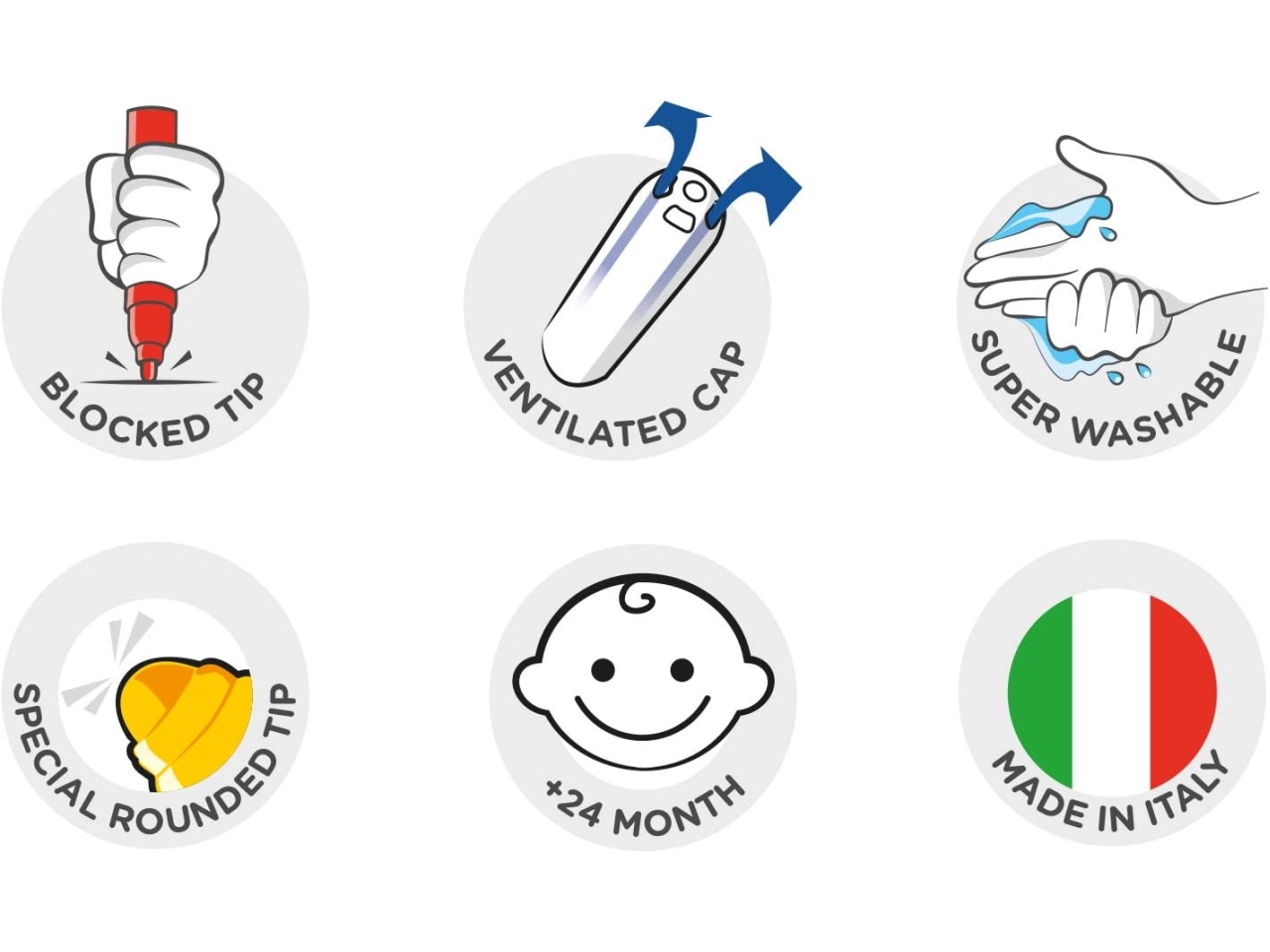 CARIOCA BABY MARKER 12 PENNARELLI 2+ANNI 42814 CARIOCA BABY MARKER 12 PENNARELLI 2+ANNI 42814