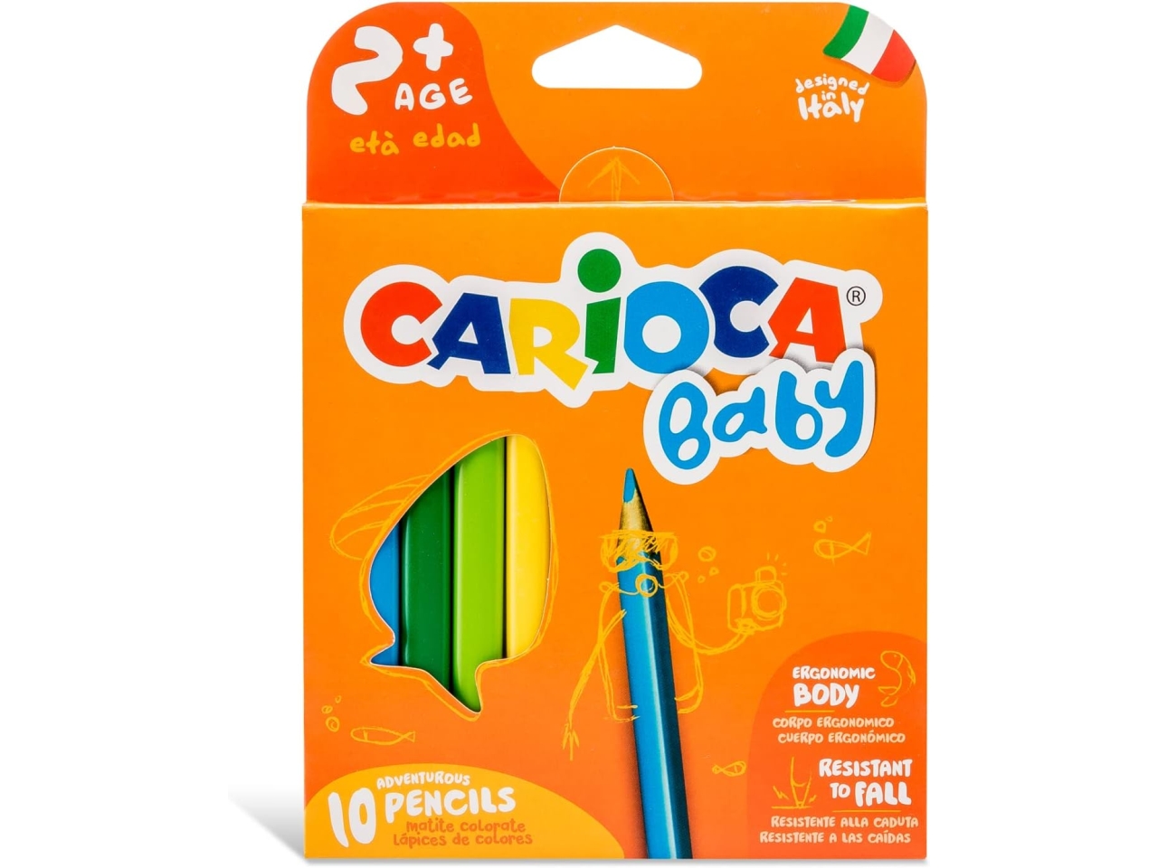 CARIOCA BABY PENCIL 10 PASTELLI TRIANGOLARI 42819 CARIOCA BABY PENCIL 10 PASTELLI TRIANGOLARI 42819