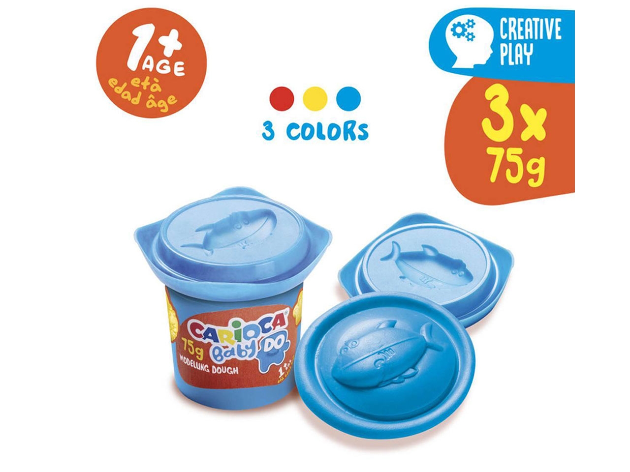 CARIOCA BABY PASTA DA MODELLARE 3X75G 43179 CARIOCA BABY PASTA DA MODELLARE 3X75G 43179