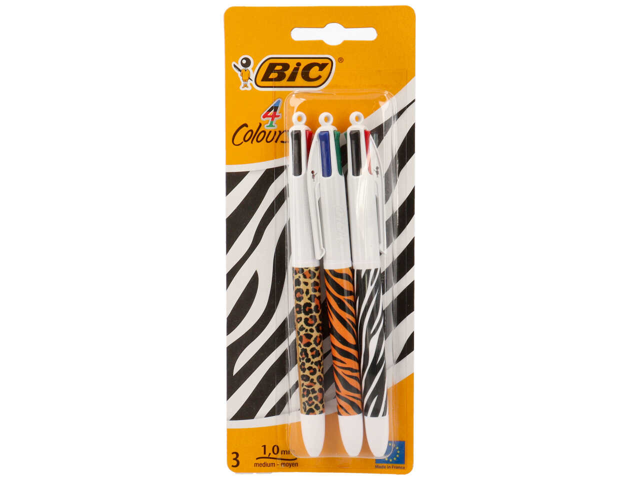 BIC PENNA 4 COLORI ANIMAL 3PZ 9998501