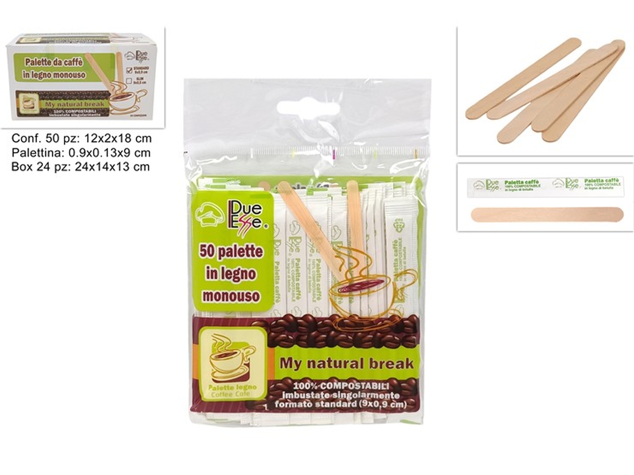 PALETTINE LEGNO CAFFE’ 50PZ DEV24018941