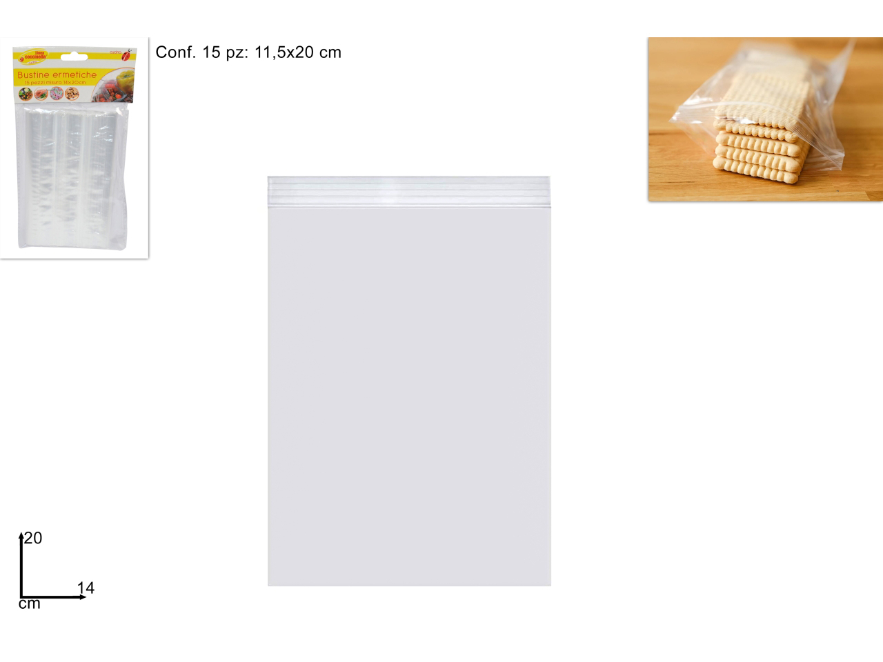 BUSTINA ERMETICA 11,5X20CM 15PZ DEV13006921