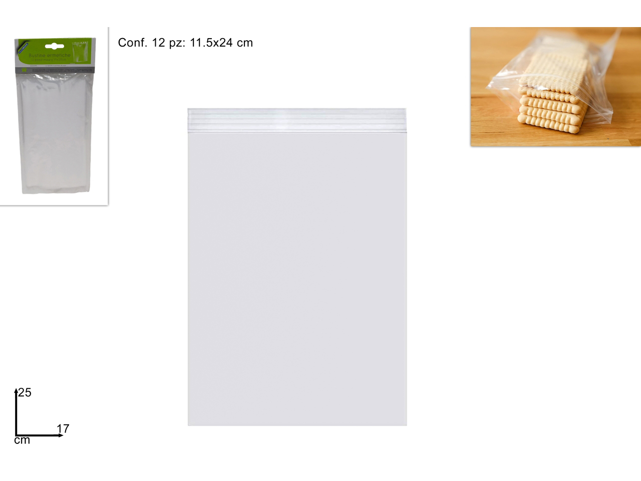 BUSTINA ERMETICA 11,5X23CM 12PZ DEV13006931