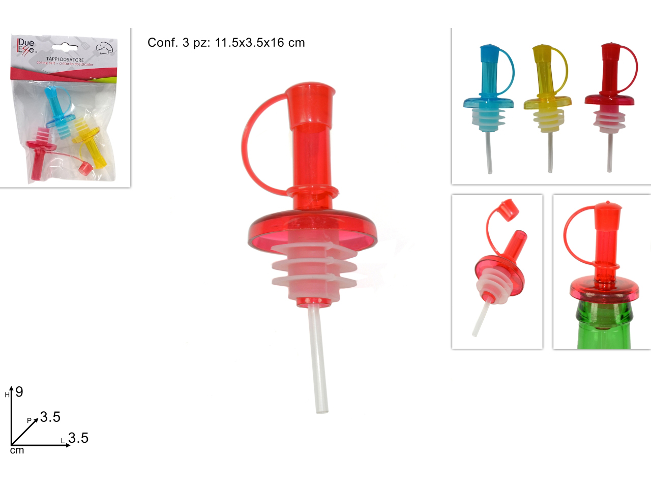 TAPPI DOSATORI COLORATI 3PZ DEV16007131