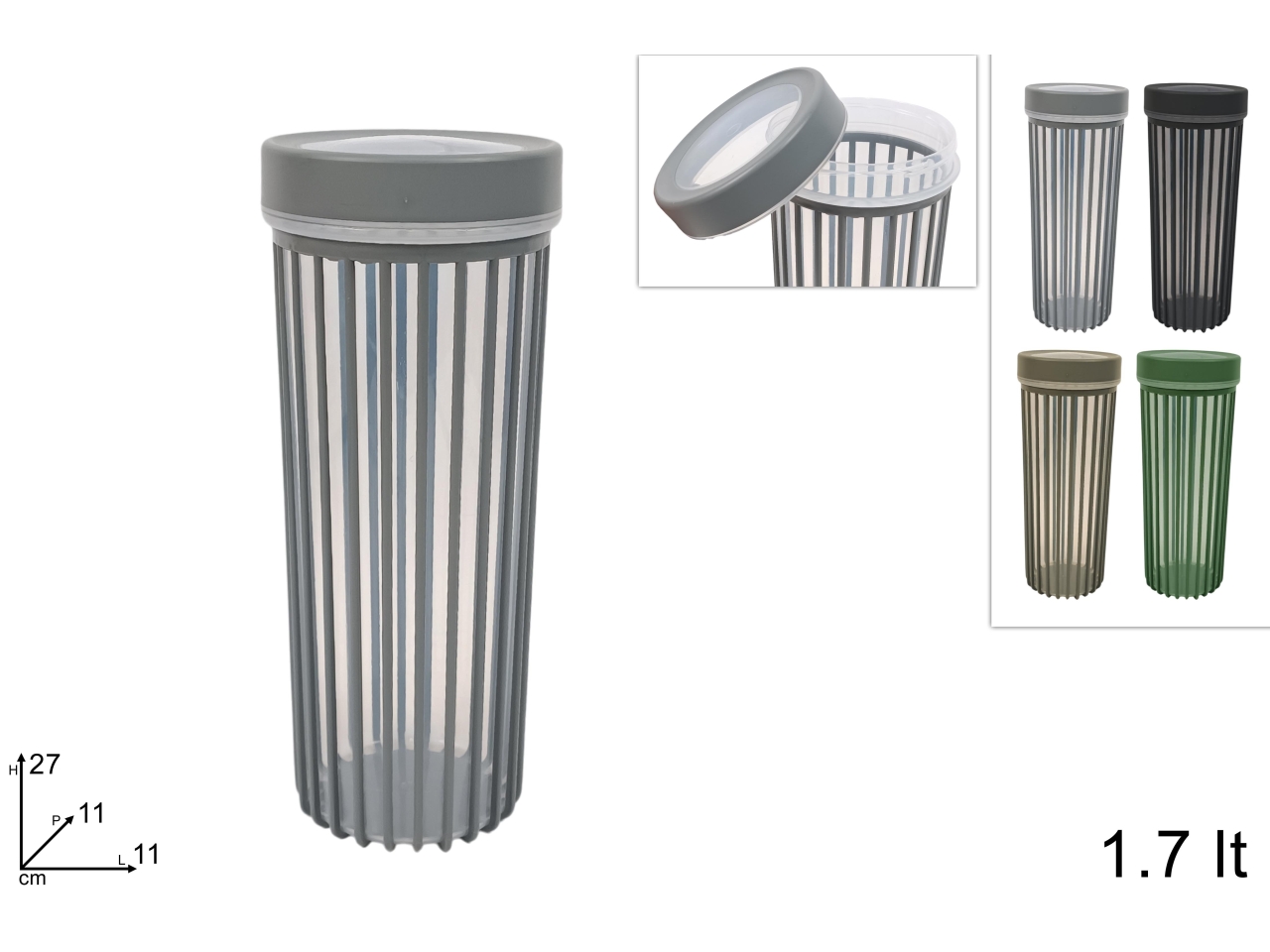 CONTENITORE PLASTICA 1.7LT ASS DEV23021331
