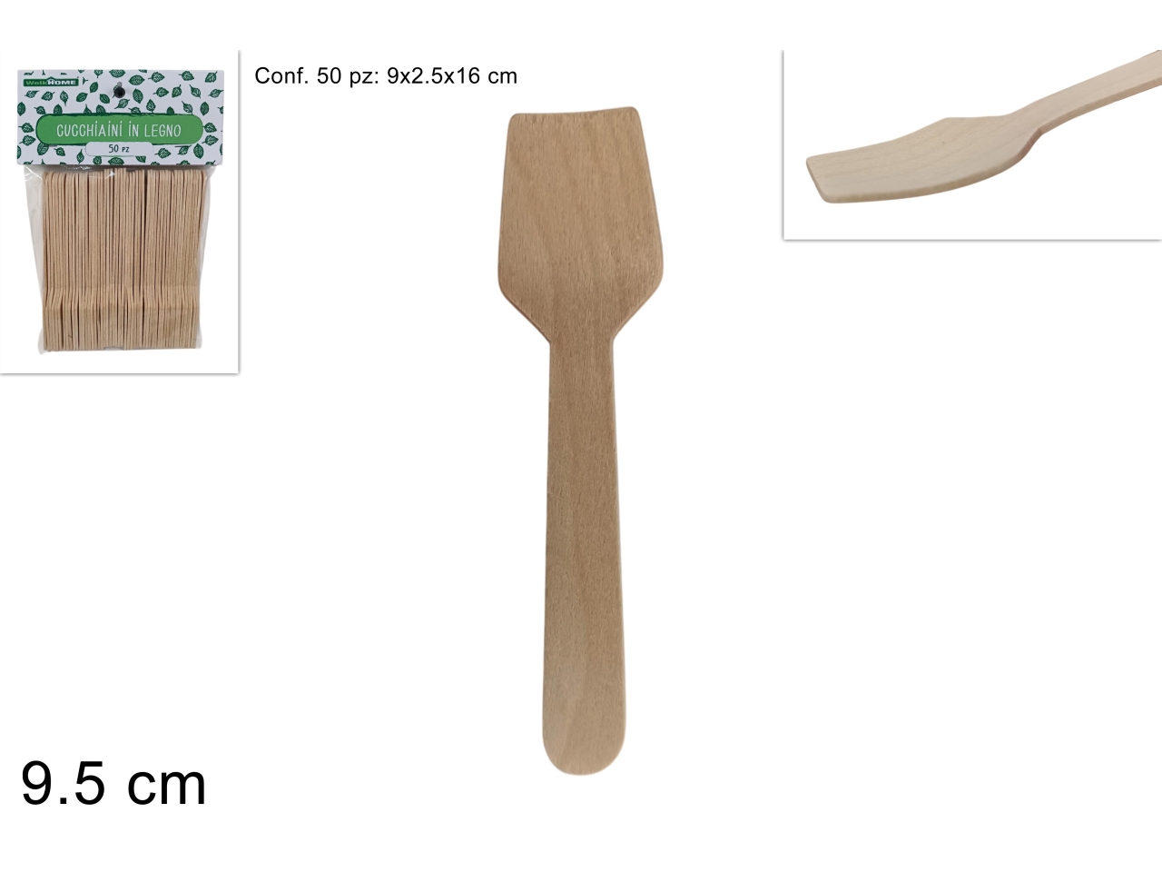 CUCCHIAINI LEGNO 9,5CM 50 PEZZI DEV25000121 CUCCHIAINI LEGNO 9,5CM 50 PEZZI DEV25000121