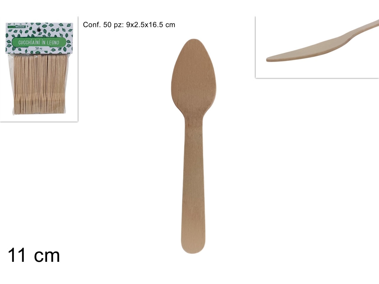 CUCCHIAINI LEGNO 11CM 50 PEZZI DEV25000111 CUCCHIAINI LEGNO 11CM 50 PEZZI DEV25000111