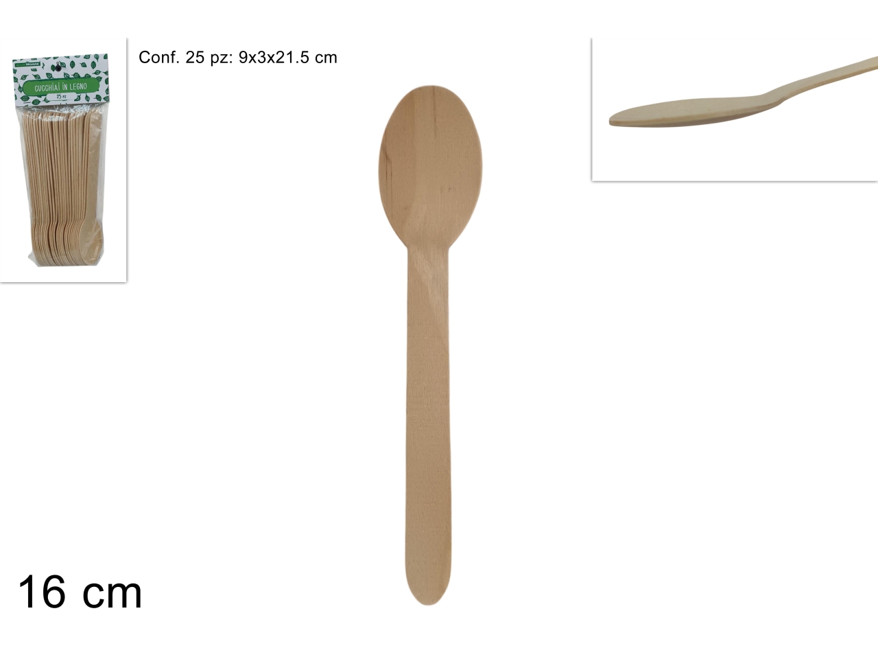 CUCCHIAI LEGNO 16CM 25 PEZZI DEV25000081 CUCCHIAI LEGNO 16CM 25 PEZZI DEV25000081
