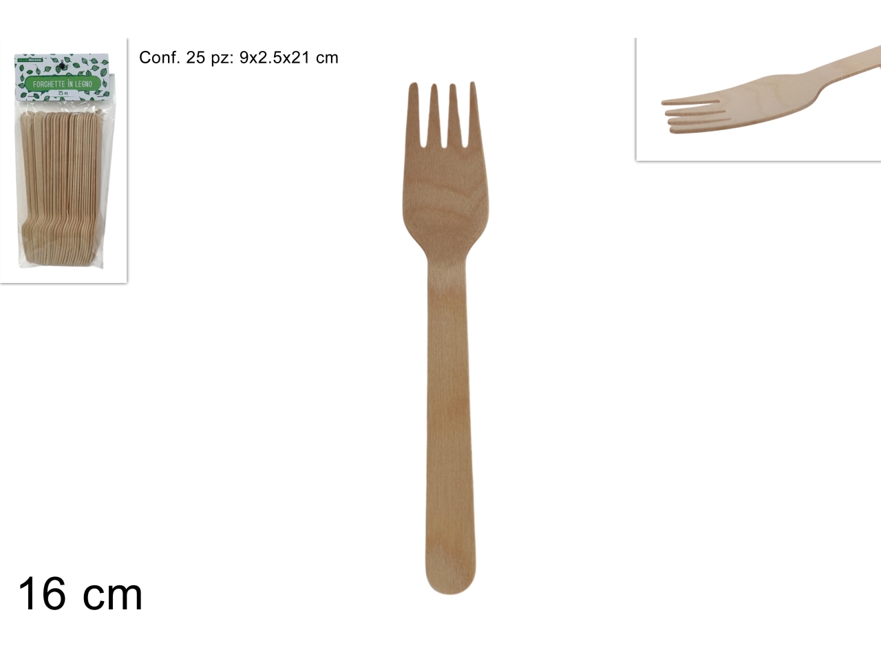 FORCHETTE LEGNO 16CM 25 PEZZI DEV25000101 FORCHETTE LEGNO 16CM 25 PEZZI DEV25000101