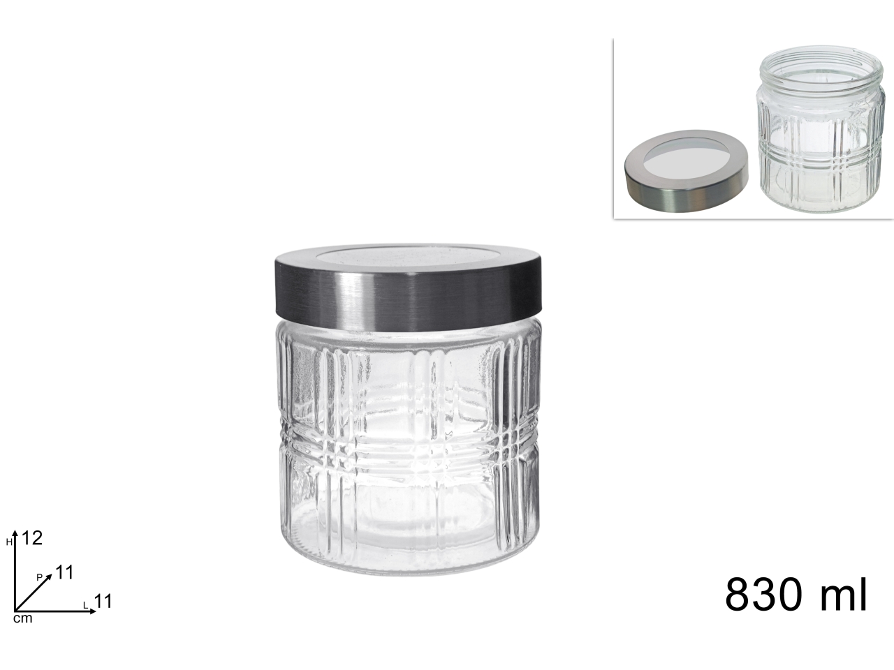 BARATTOLO VETRO 830ML CON TAPPO DEV23020981 BARATTOLO VETRO 830ML CON TAPPO DEV23020981