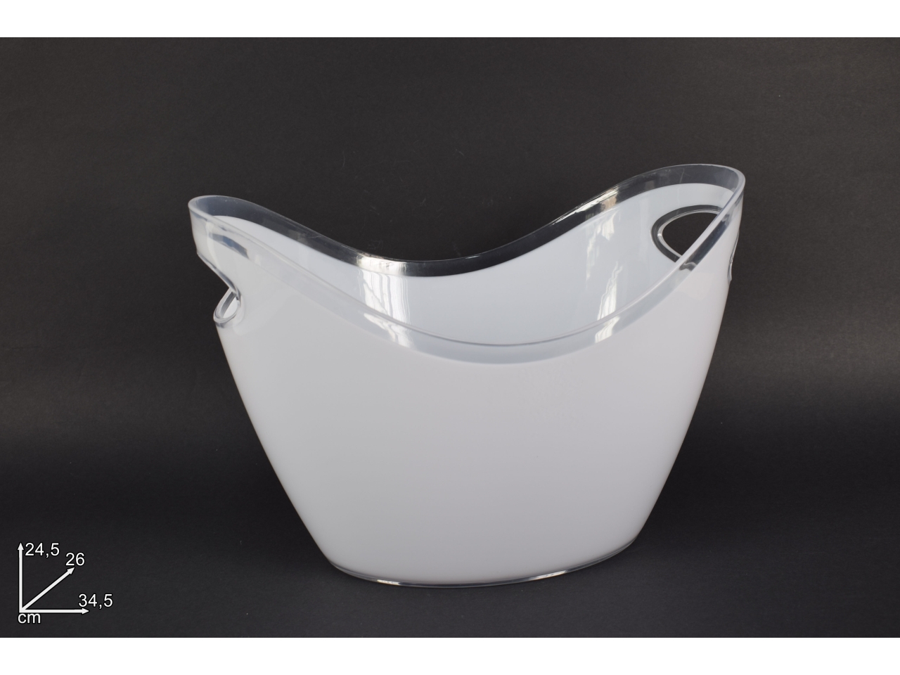 SECCHIELLO OVALE PORTAGHIACCIO BIANCO DEV19008301