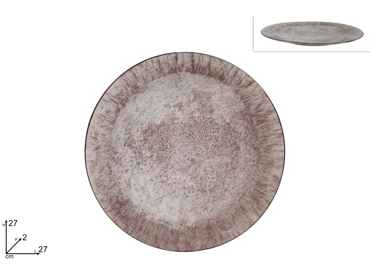 PIATTO PIANO PORCELLANA 27CM TORTORA DEV24023701 PIATTO PIANO PORCELLANA 27CM TORTORA DEV24023701