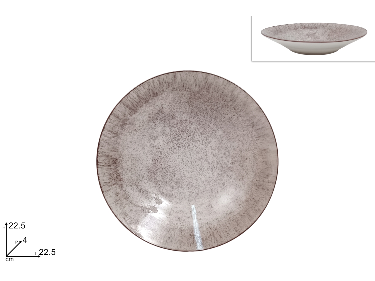 PIATTO FONDO PORCELLANA 22,5CM TORTORA DEV24023721 PIATTO FONDO PORCELLANA 22,5CM TORTORA DEV24023721