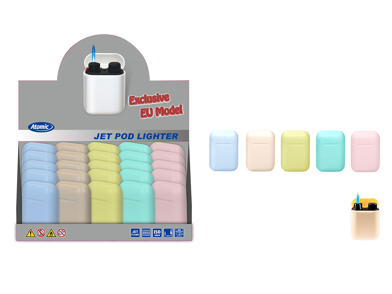 ACCENDINO ATOMICO ELETTR. BLU RIC. 25PZ ASS 251512