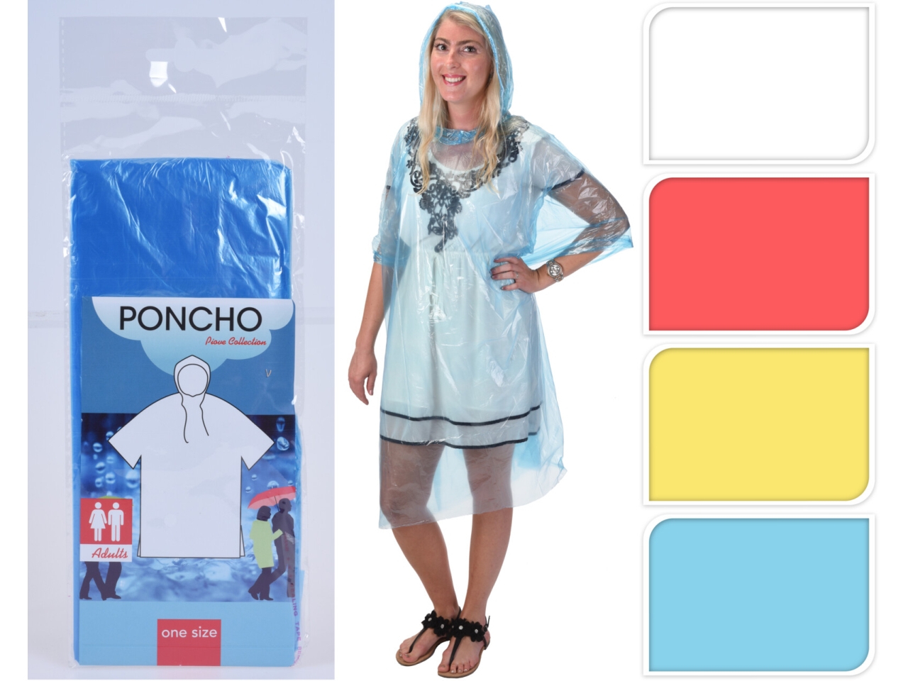 PONCHO ADULTI 127X203CM ASS. RW1900120