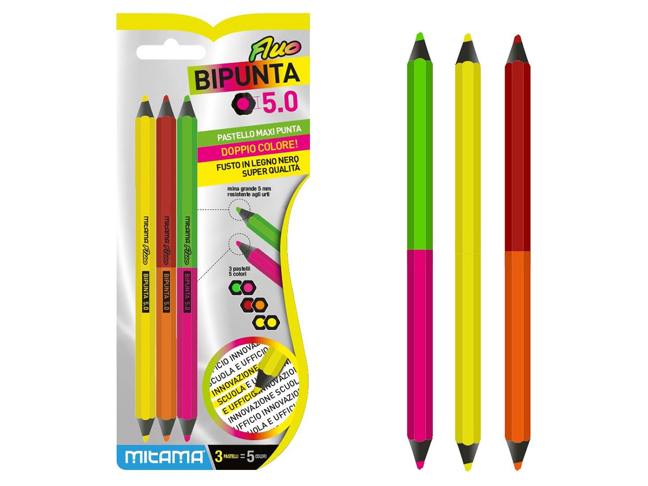 EVIDENZIATORE PASTEL. JUMBO FLUO BIPUNTA 3PZ 61919 EVIDENZIATORE PASTEL. JUMBO FLUO BIPUNTA 3PZ 61919