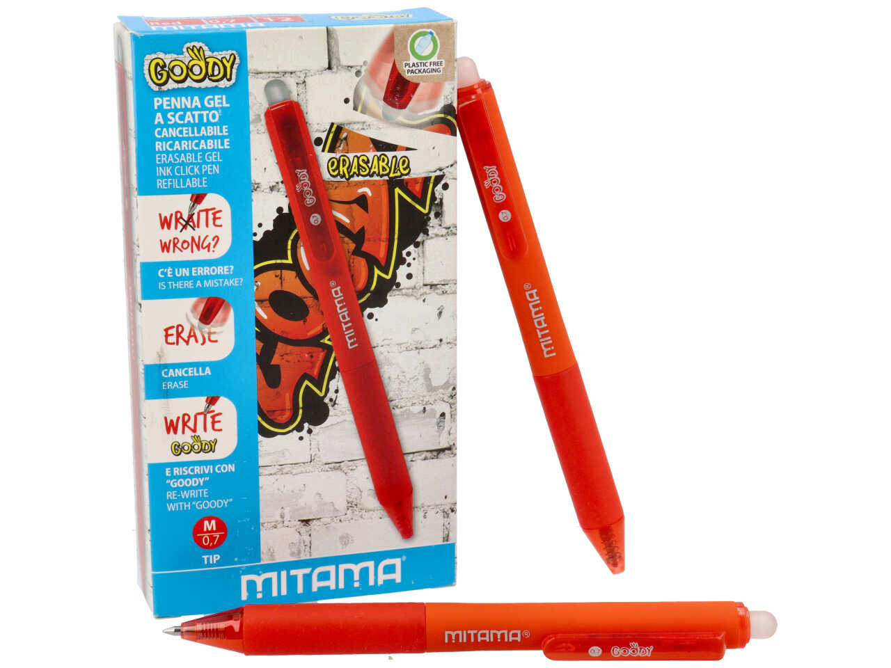 MITAMA PENNA CANCELL.SCATTO GOODY 12PZ ROSSA 64012