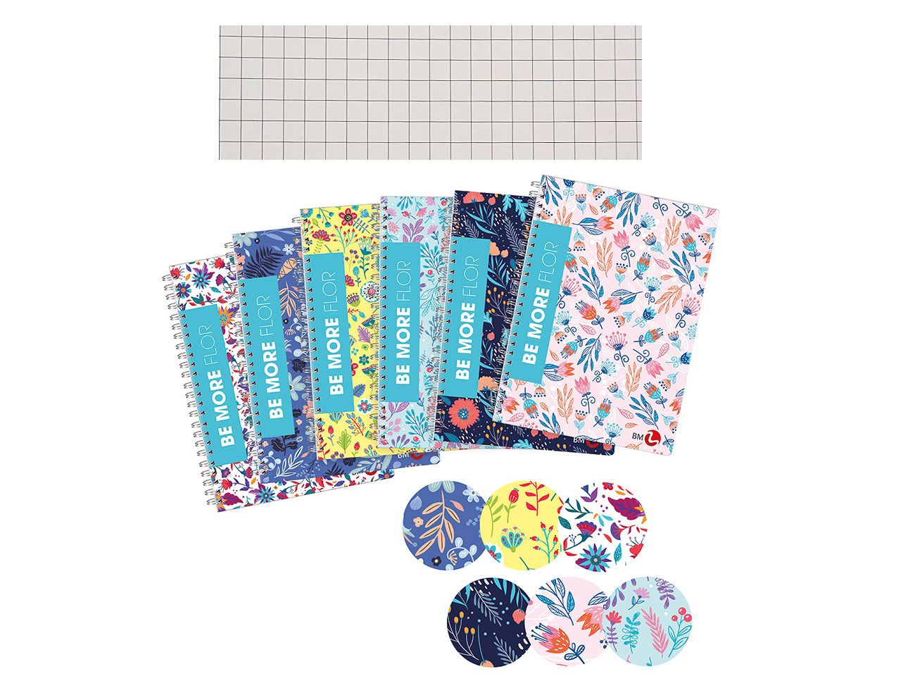 QUADERNO SPIRALATO FLOR A5 60FG. RIG. 5MM 123409