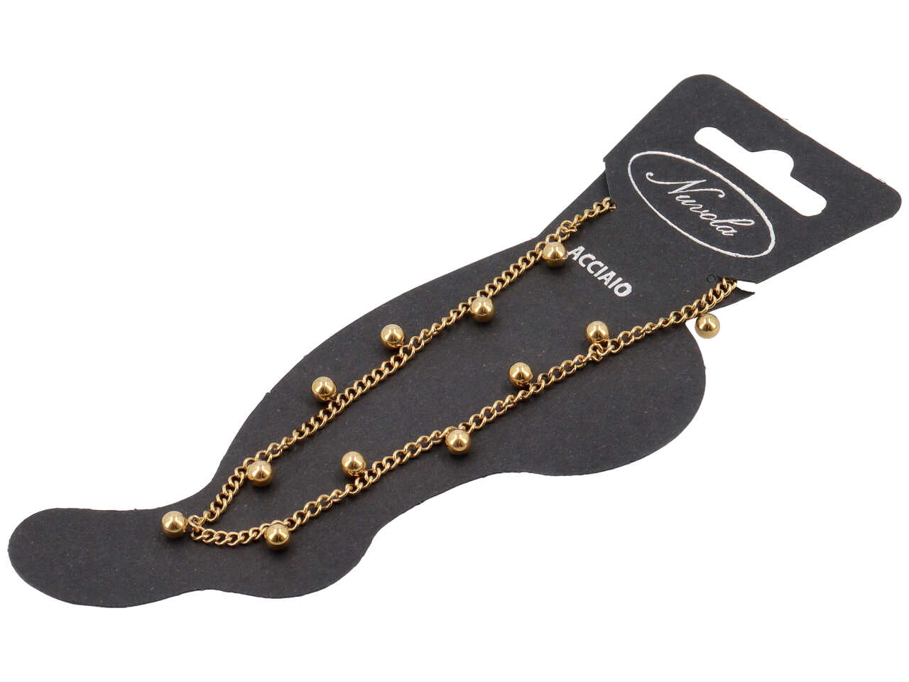 CAVIGLIERA CON SFERETTE 3D ORO KDC100G