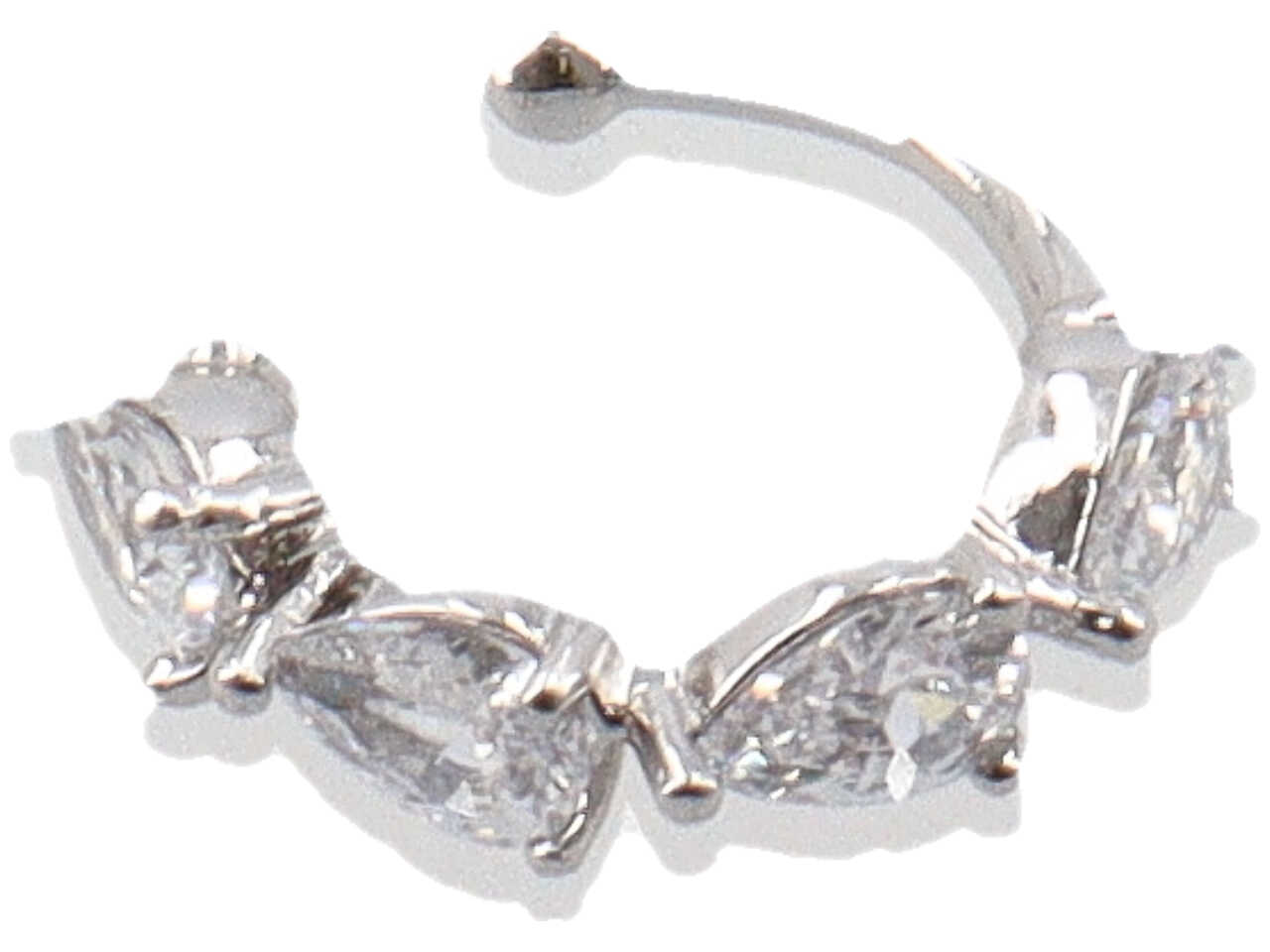 GANCIO ORECCHIO 10MM ZIRCONI A CUORE FYCUFF301 GANCIO ORECCHIO 10MM ZIRCONI A CUORE FYCUFF301