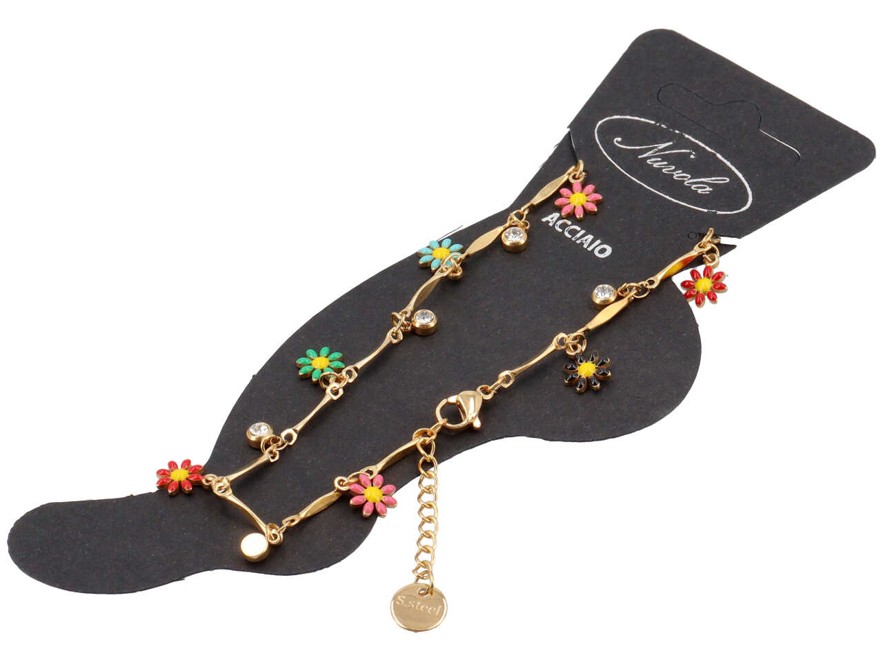 CAVIGLIERA C/PUNTO LUCE E MARGHERITE ORO KDC103MG