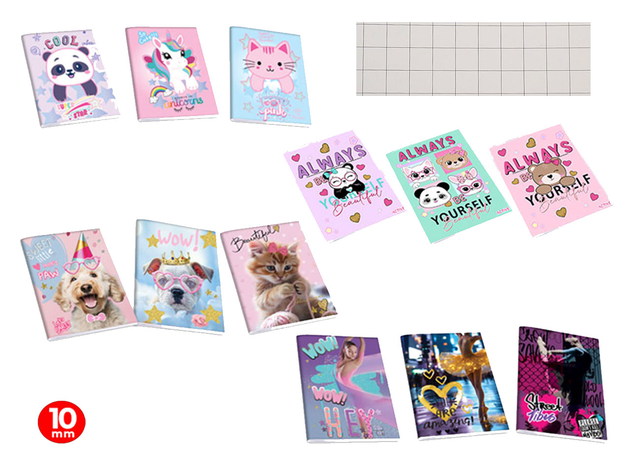 QUADERNO MAXI ACTIVE GIRLS 80GR 10PZ 10M 86428