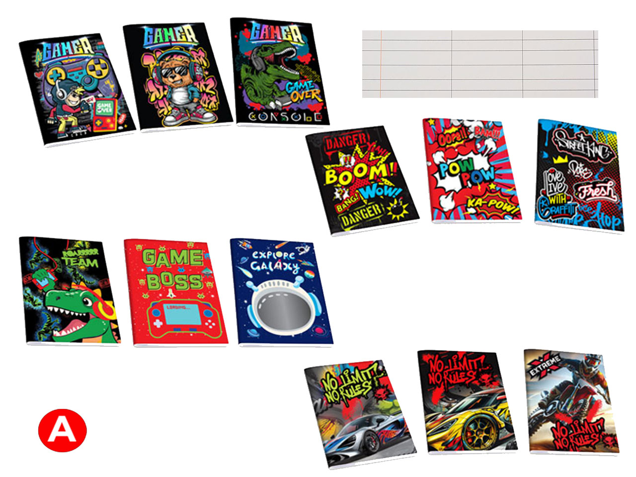 QUADERNO MAXI ACTIVE BOY 80GR 10PZ A 86423 QUADERNO MAXI ACTIVE BOY 80GR 10PZ A 86423