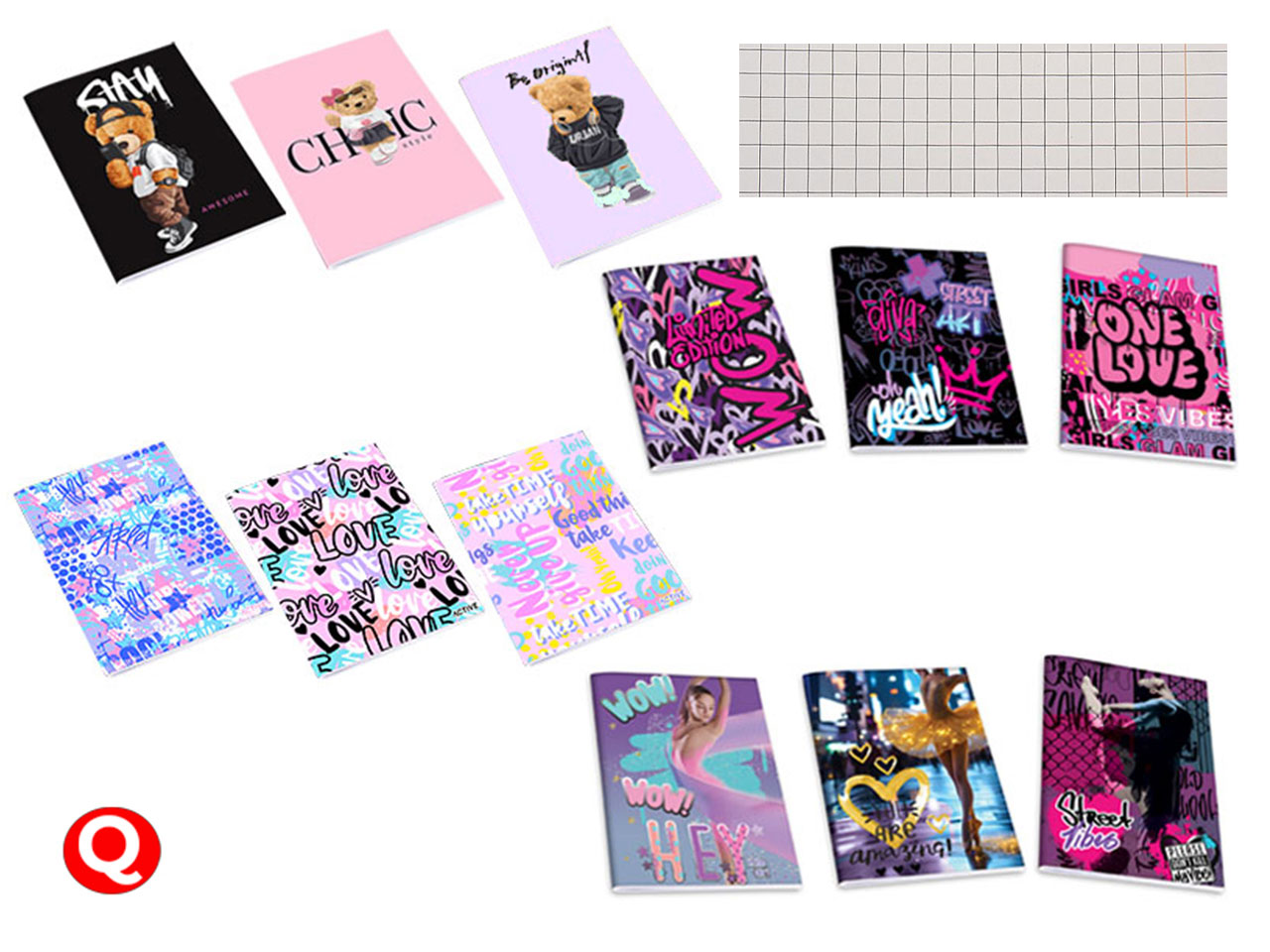 QUADERNO MAXI ACTIVE GIRL 80GR 10PZ Q 86432