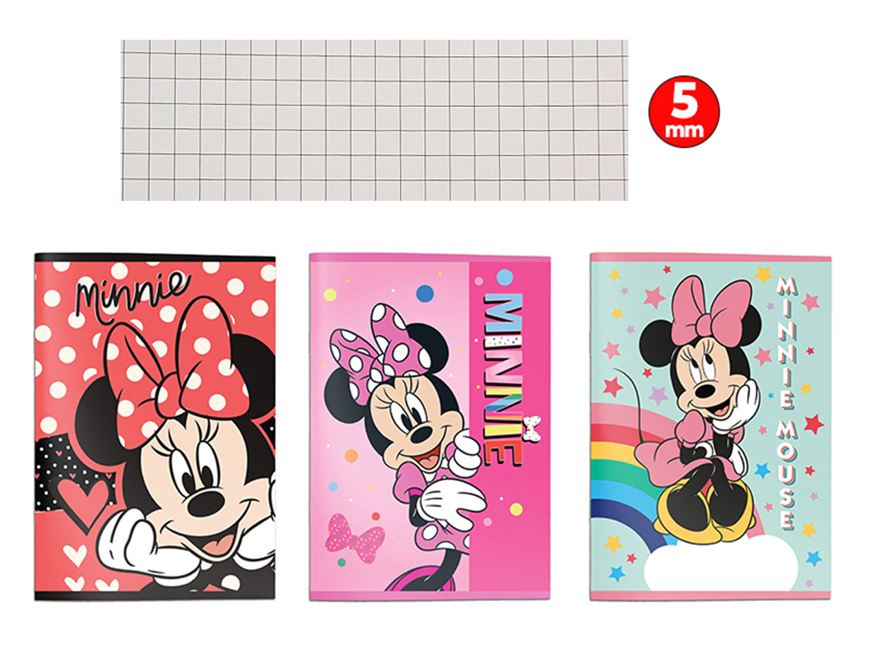 MINNIE QUADERNO MAXI 12PZ 5M 0080025805M