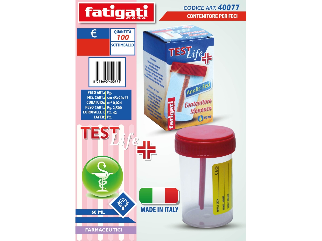 CONTENITORE PER FECI 60 ML