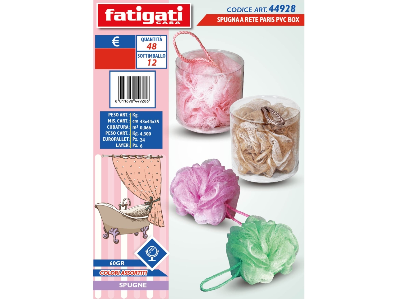 SPUGNA A RETE PARIS PVC GR 60