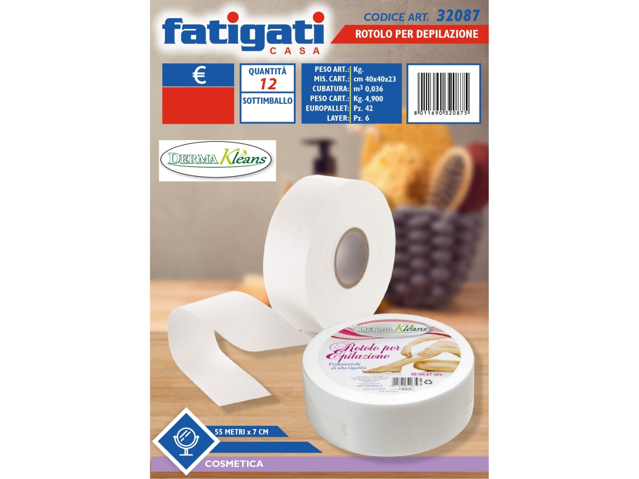 ROTOLO PER DEPILAZIONE 7CM X55MT