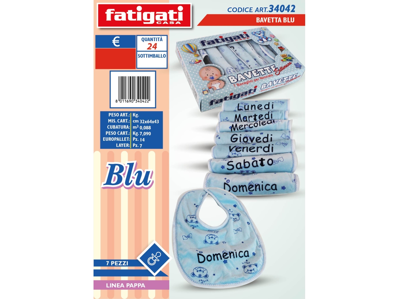 BAVETTA BLU 7 PZ.