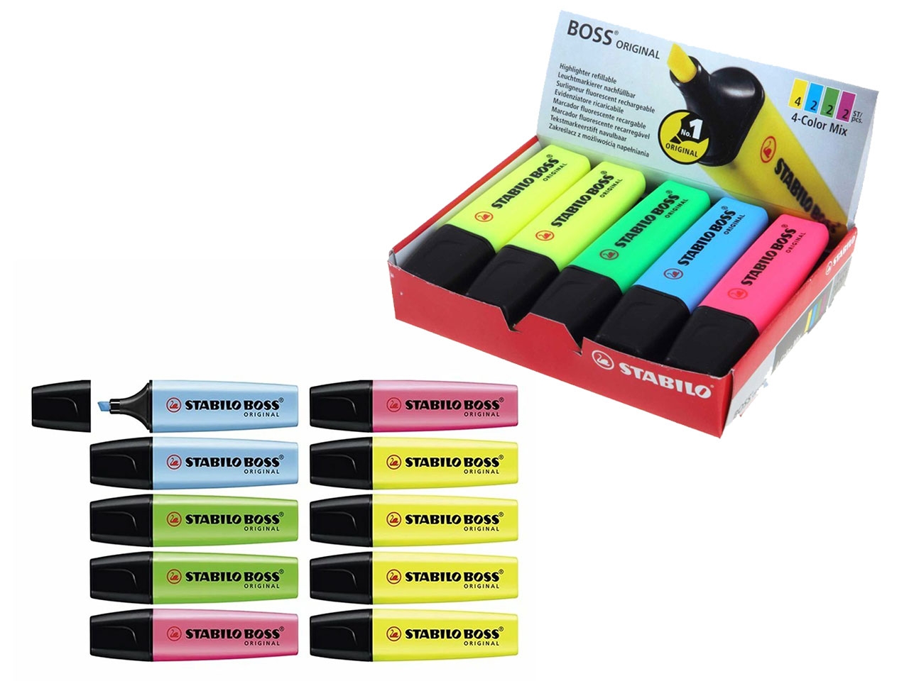 EVIDENZIATORE STABILO BOSS 10PZ ASS 70/10-1 EVIDENZIATORE STABILO BOSS 10PZ ASS 70/10-1