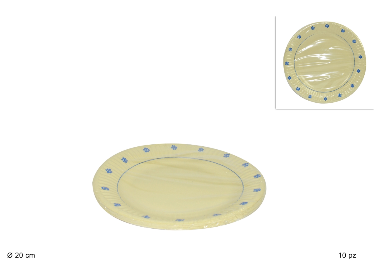 PIATTI CARTA 20CM 10PZ FLOWER