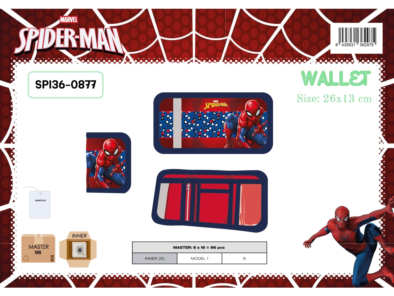 SPIDERMAN PORTAFOGLI 26X13CM SPI36-0877