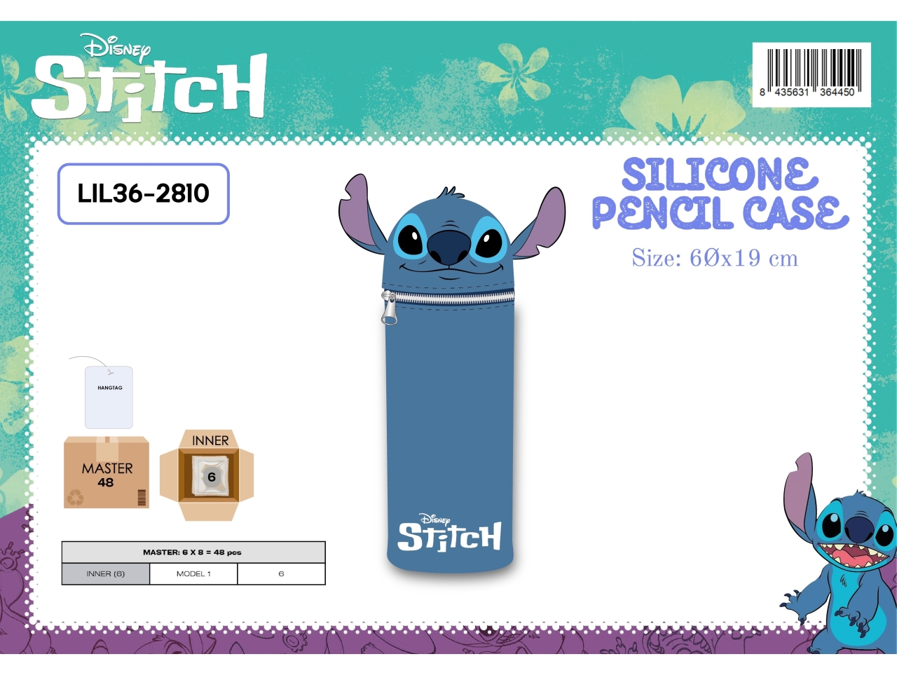 STITCH SILICONE ASTUCCIO 6X19CM LIL24-2810 STITCH SILICONE ASTUCCIO 6X19CM LIL24-2810