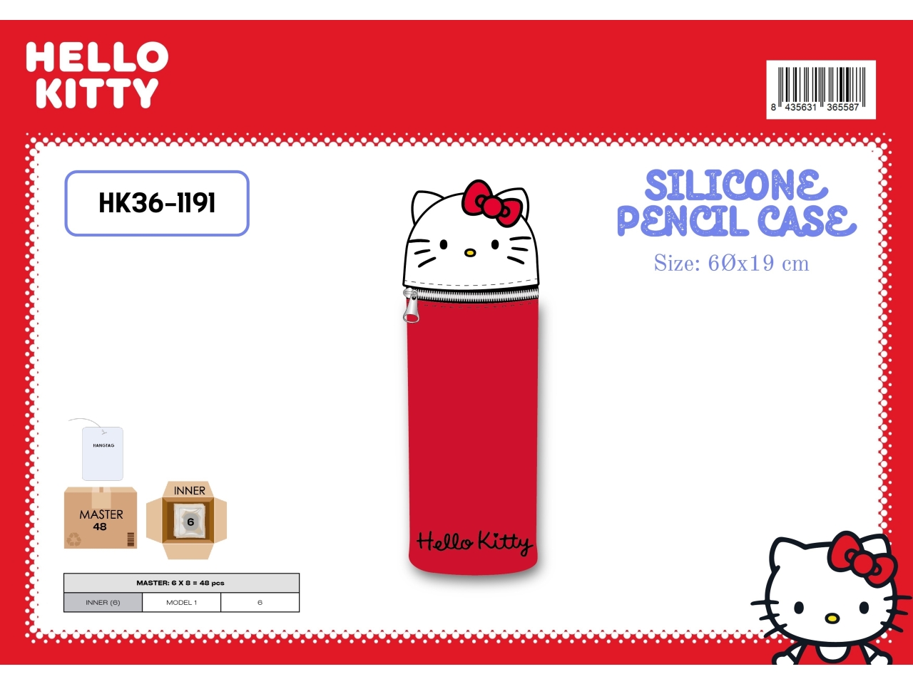 HELLO KITTY SILICONE ASTUCCIO 6X19CM HK36-1191 HELLO KITTY SILICONE ASTUCCIO 6X19CM HK36-1191
