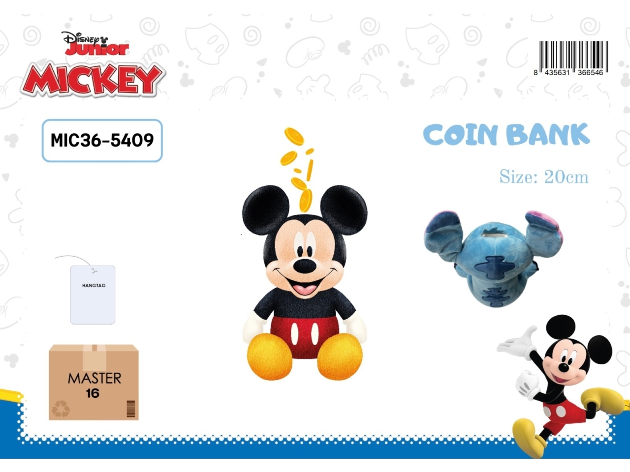 MICKEY SALVADANAIO IN PLUSH 20CM MIC36-5409 MICKEY SALVADANAIO IN PLUSH 20CM MIC36-5409